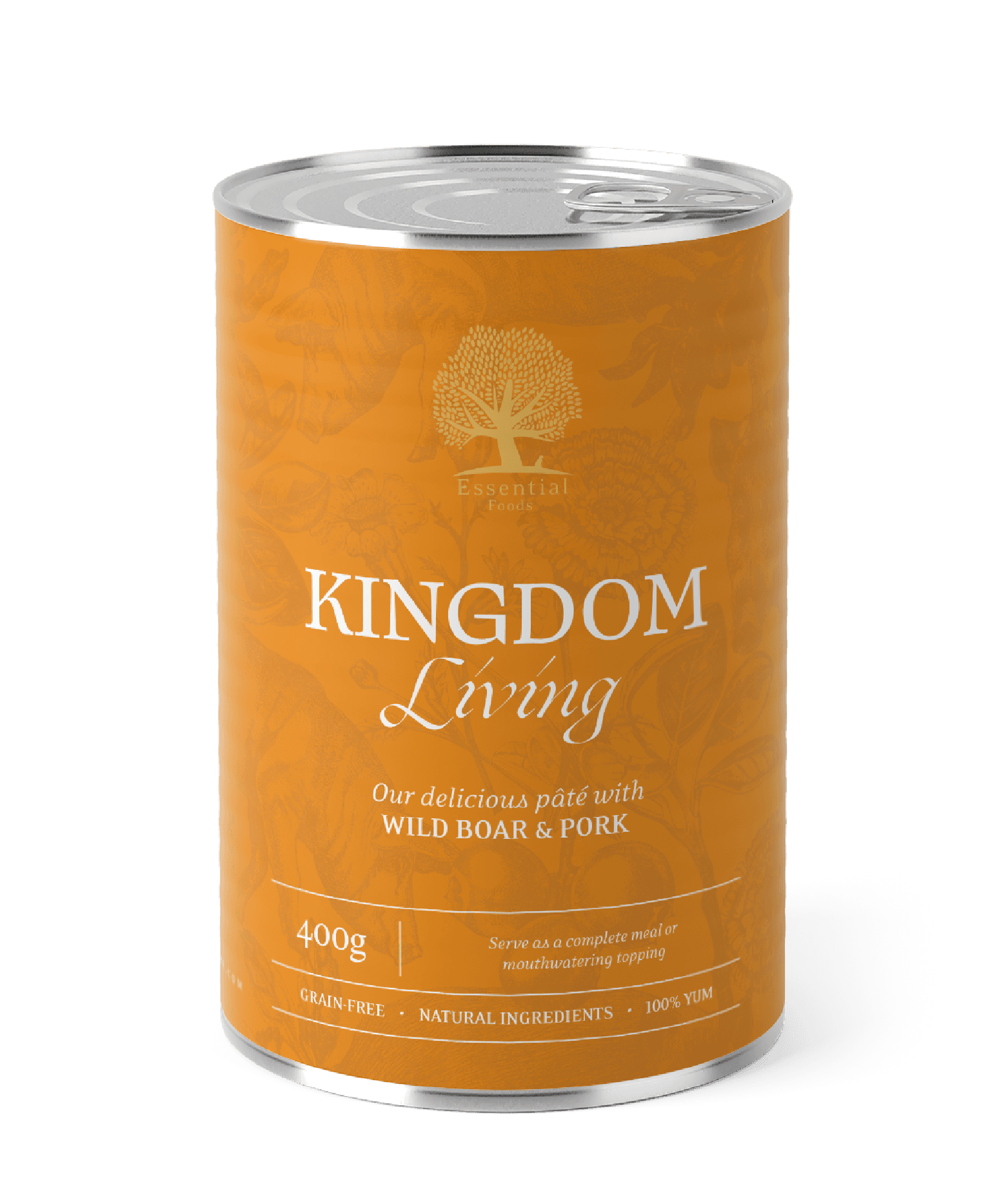 Essential Kingdom Living – Våtfôr med villsvin og svin | 400g