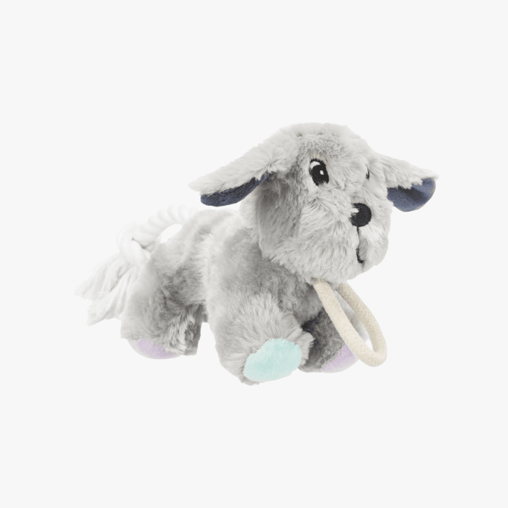 Valpeleke - Plysjhund med tau og pipelyd | 24 cm