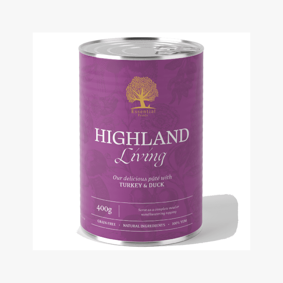 Essential Highland Living – Våtfôr med kalkun og and | 400g