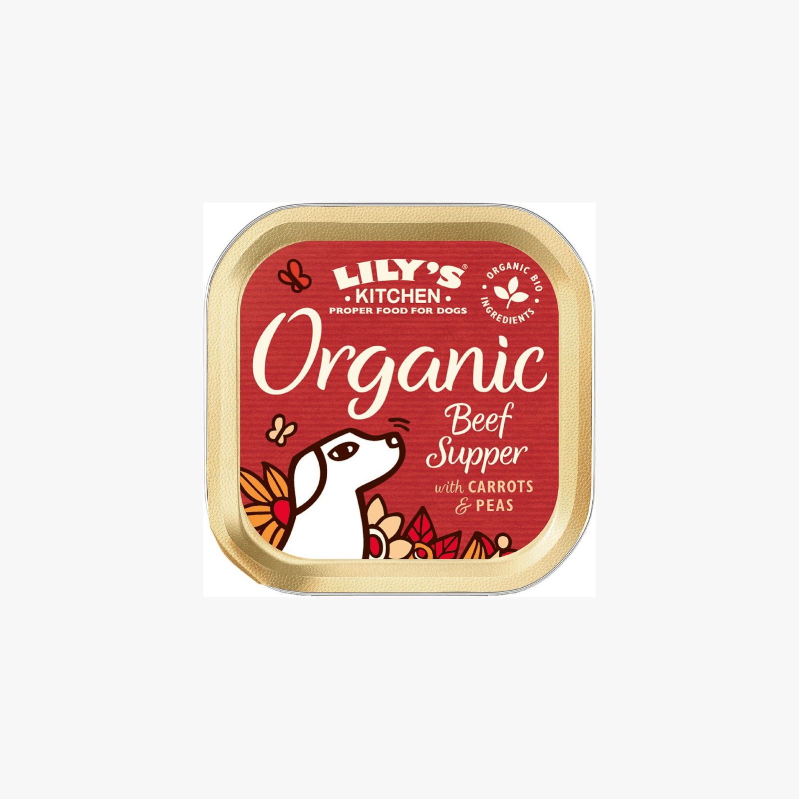 Lily’s Kitchen Organic Beef Supper – Våtfôr til voksene hunder av Storfe, Kylling og Svin, 150g