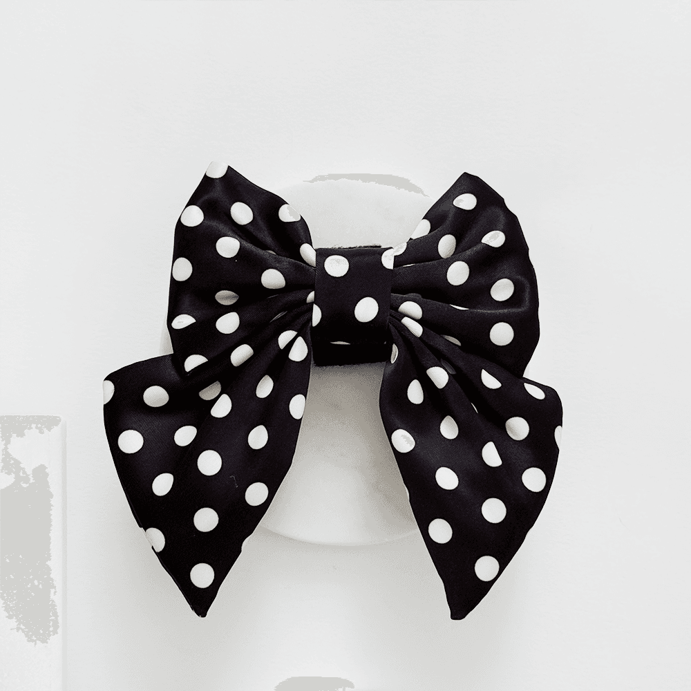 Satin Polka Dot Sailor Bow Tie - Hundesløyfe