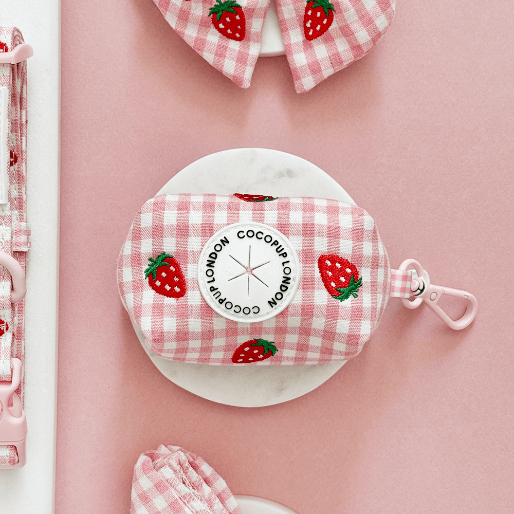 Strawberry Picnic - Hundepose holder