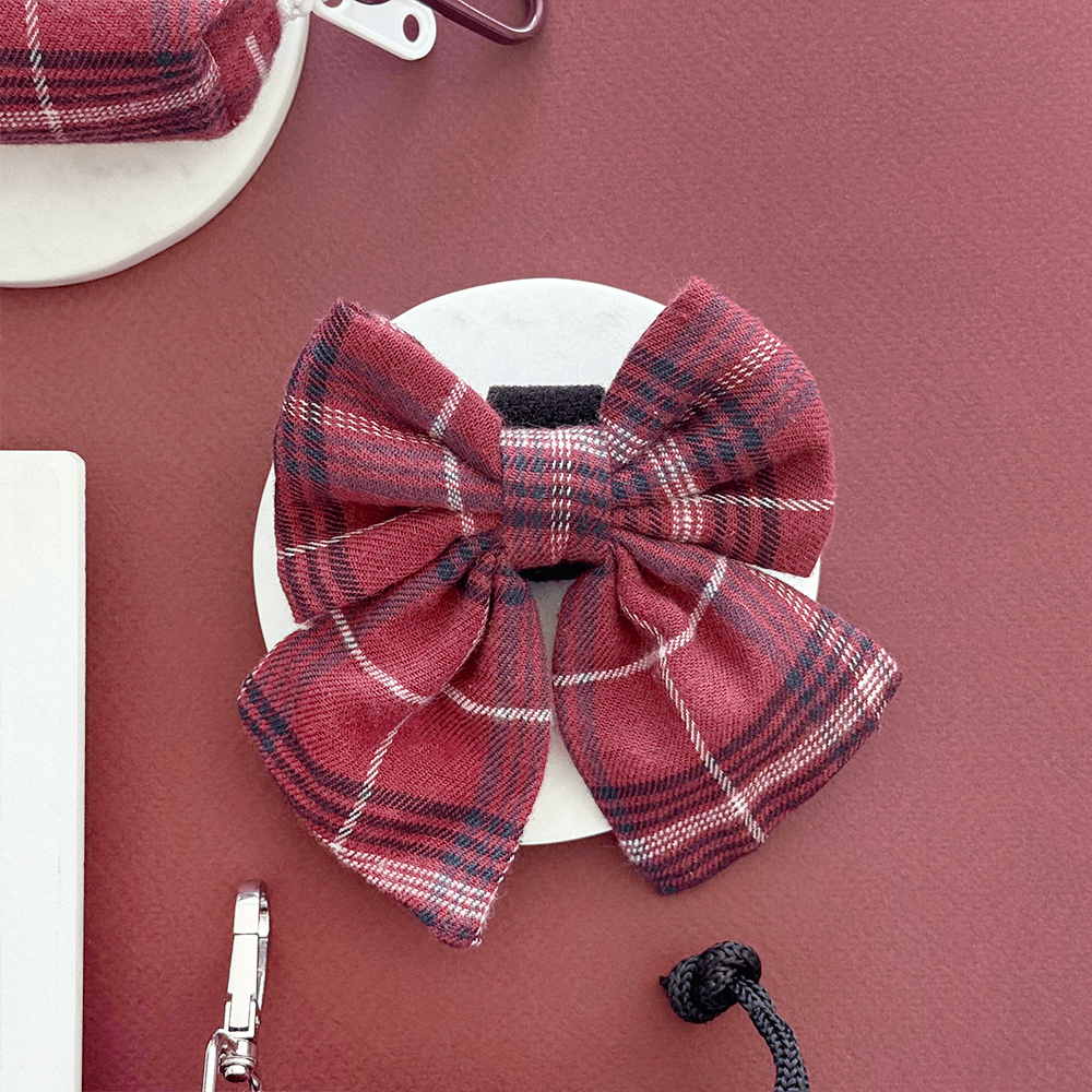 Mulberry Plaid Sailor Bow Tie - Sløyfe til hund