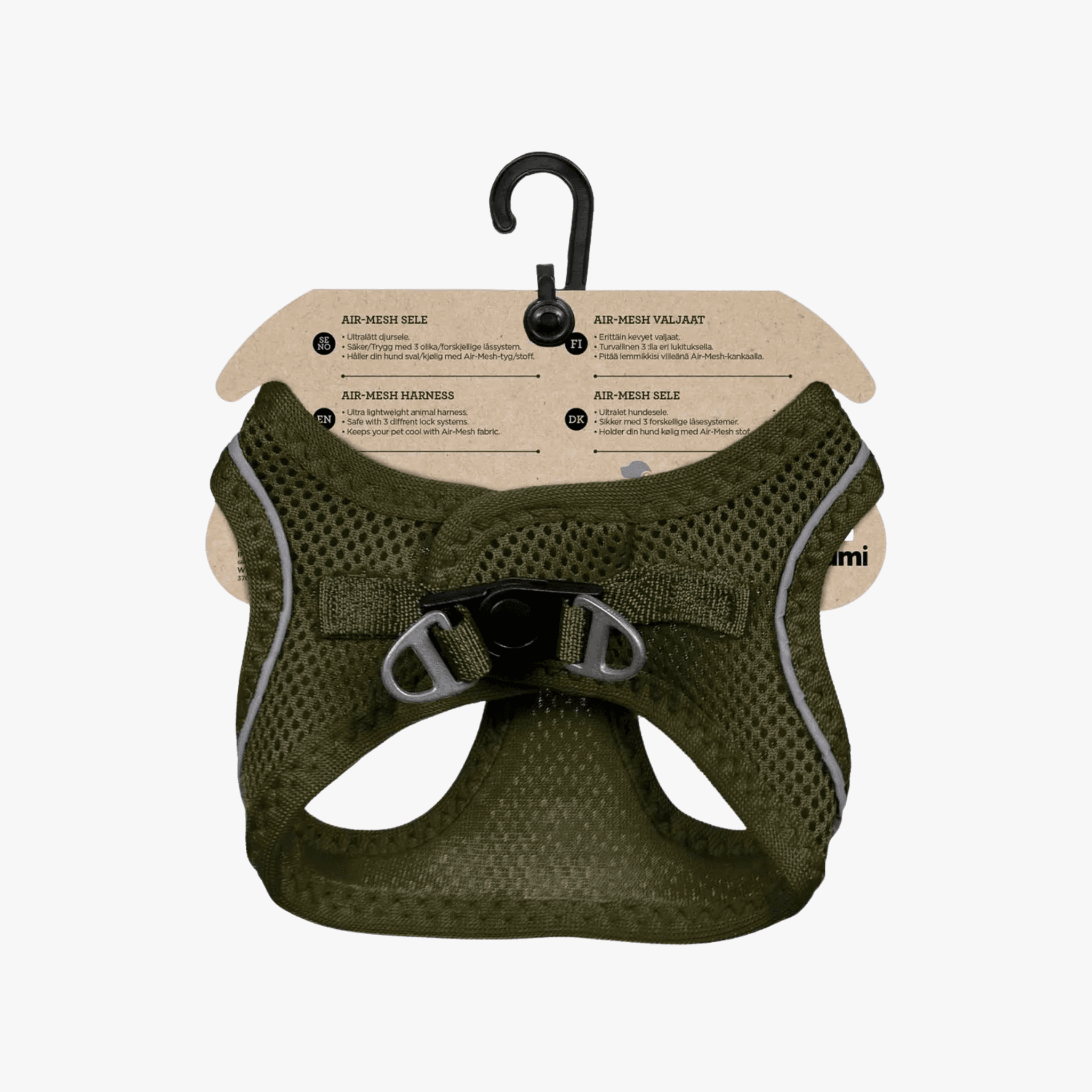 Air-Mesh Harness - Step-in hundesele | Mørk grønn