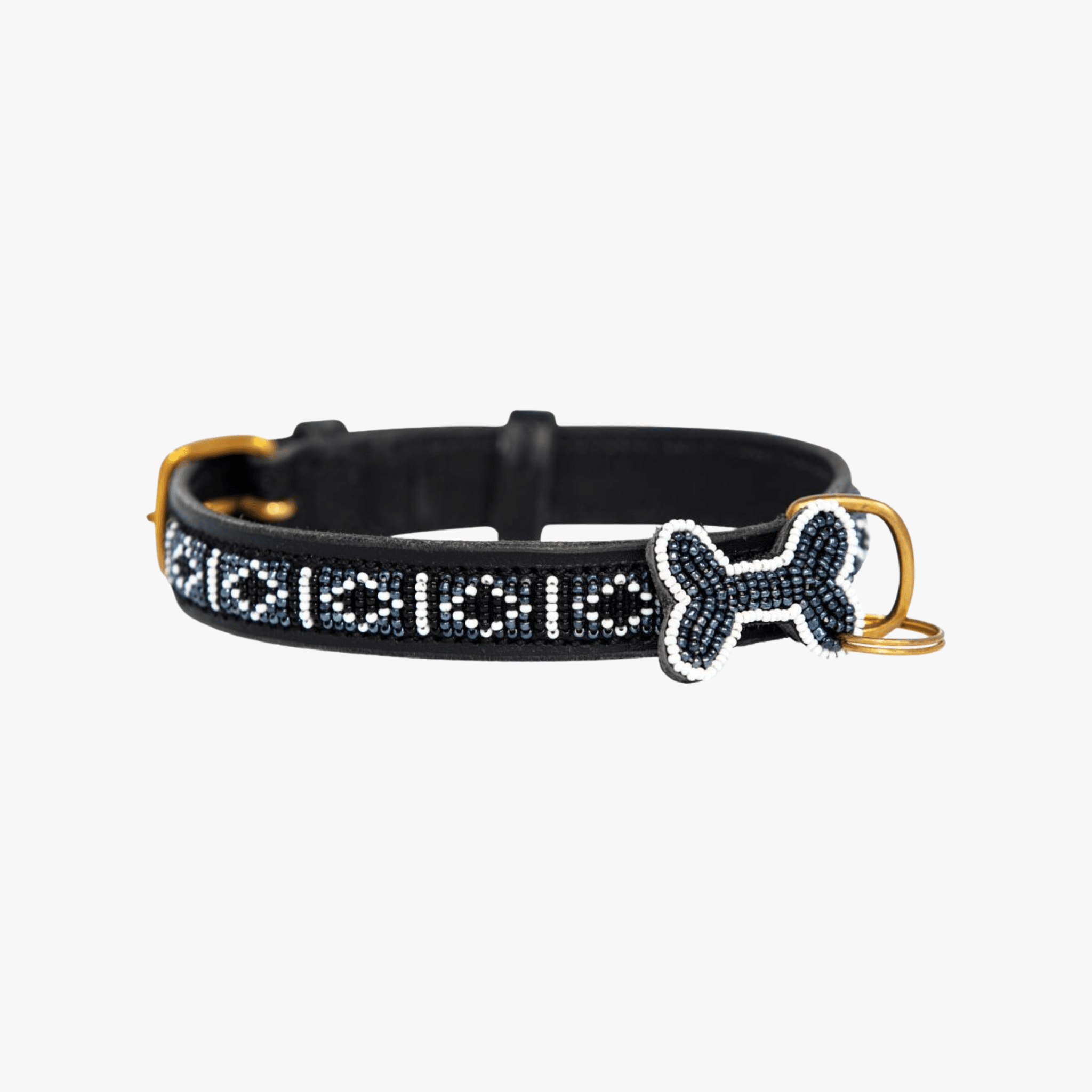 Kampuni Rafiki - Håndlaget hundehalsbånd | Sort