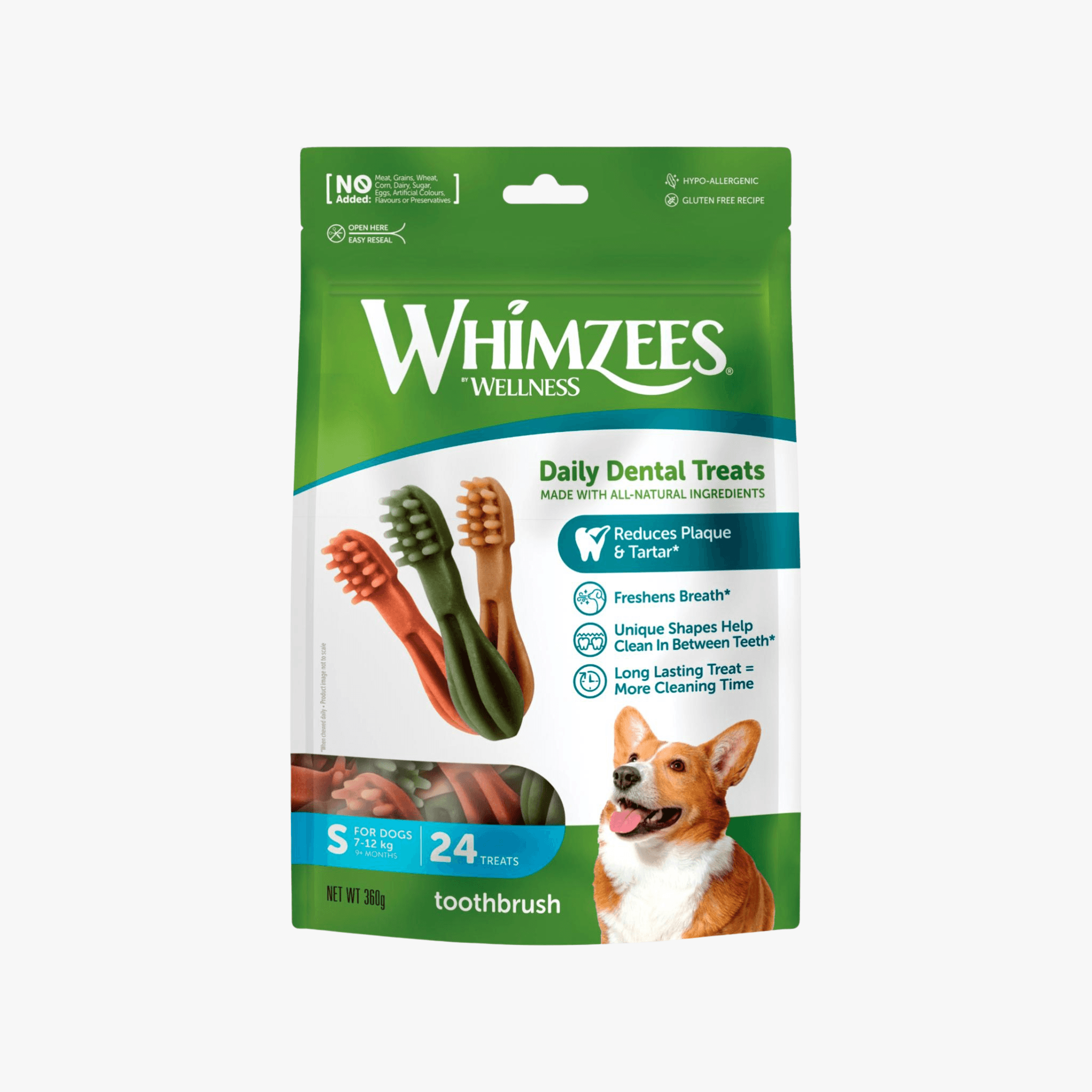 Whimzees Toothbrush - Tannrensende tyggepinner | 360g